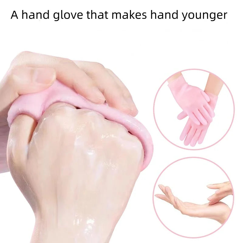 Silicone moisturizing gloves